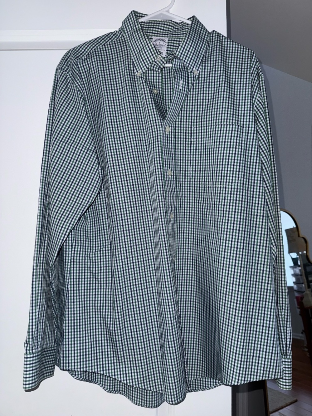 Brooks Brothers Blue & Green Plaid Button-Down Shirt